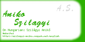 aniko szilagyi business card
