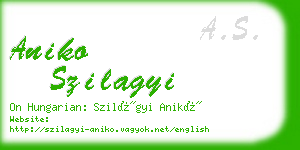 aniko szilagyi business card